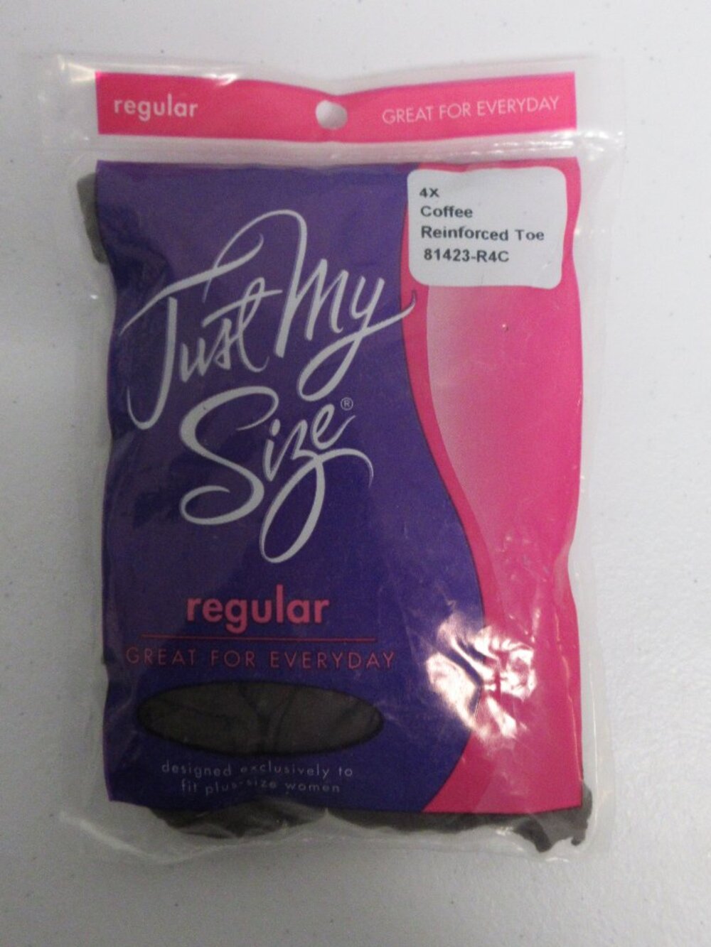 Vintage 2002 Just My Size 4X Coffee Pantyhose